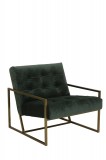 ARMCHAIR OLIVAGREEN VELVET GOLDEN FINISH FRAME - CHAIRS, STOOLS